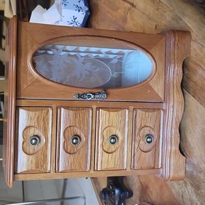 Vintage Wooden Jewelry Organizer